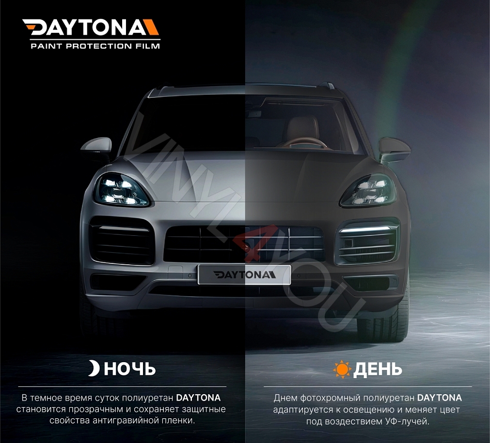 Полиуретановая антигравийная пленка DAYTONA PPF фотохром черный