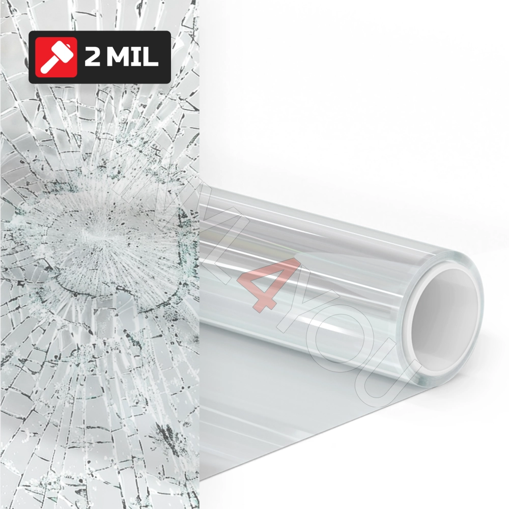 Прозрачная противоударная защитная пленка на окна 2Mil